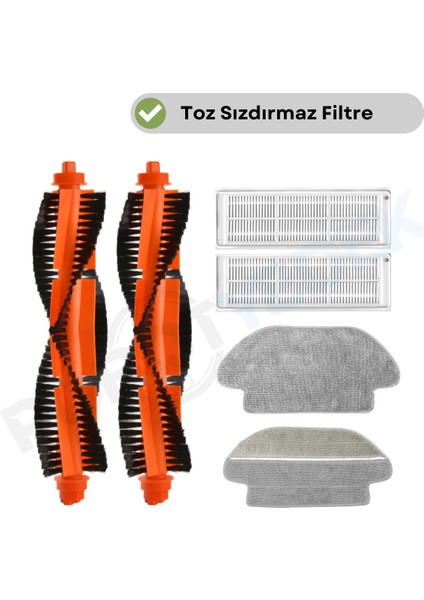 Viomi Se Uyumlu Yedek Fırça Hepa Filtre Mop Seti-6 Parça