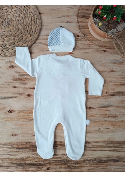 B 0-3 3-6 6-9 Ay Şapkalı Yelek Detaylı Boydan Çıtçıt Erkek Bebek Tulumu fiyatları