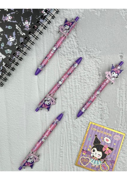 Kuromi Desenli Pembe Renk 0.7 mm Uçlu Versatil Kurşun Kalem