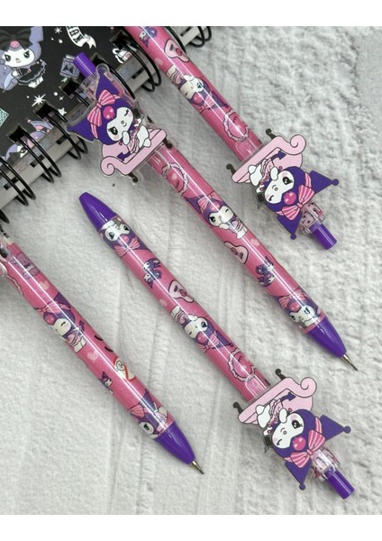 Kuromi Desenli Pembe Renk 0.7 mm Uçlu Versatil Kurşun Kalem