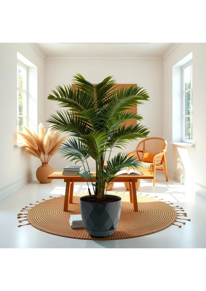 Modern Elmas Desenli Saksı 15 Litre - Dekoratif Saksı, Büyük Boy Yuvarlak Saksı 32,5X28,5 cm fiyatları