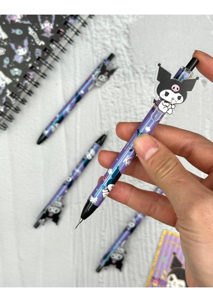 Kuromi Desenli Mor Renk 0.7 mm Uçlu Versatil Kurşun Kalem
