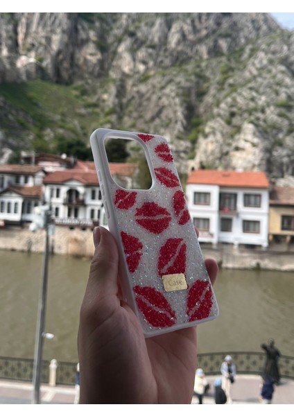 Xiaomi Redmi Note 13 Pro 4g Uyumlu Kılıf Öpücük Dudak Desenli Simli Parıltılı Dökülmez Taşlı Kapak modelleri