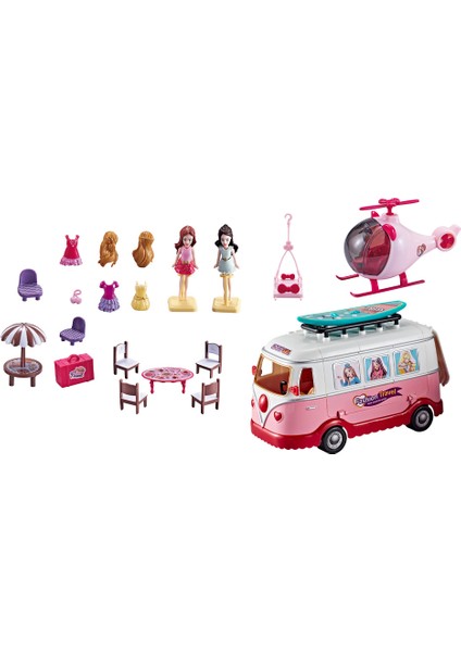 Fashıon Travel - Otobüs ve Helikopter Seyehat Seti
