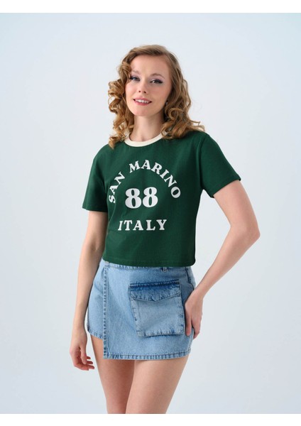 Yeşil Kadın T-Shirt LF2039515