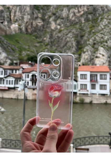 Xiaomi Note 13 Pro 4g Uyumlu Kılıf Kamera Korumalı Gül Desenli Baskılı Şeffaf Yumuşak Kapak fiyatları