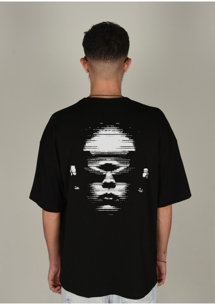 Face Baskılı T-Shirt