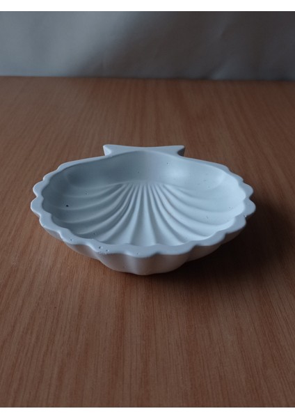 Istiridye Görünümlü Beton Minimalist Sunum Tabağı