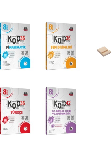Lgs 8. Sınıf Kazanım Odaklı Matematik Fen Türkçe ve Inkılap 4lü Deneme Seti + Telefon Tutucu