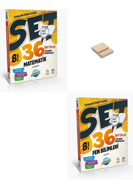 Lgs 8. Sınıf Sempatik Matematik ve Fen Bilimleri Haftalık Kazanım Denemeleri + Telefon Tutucu