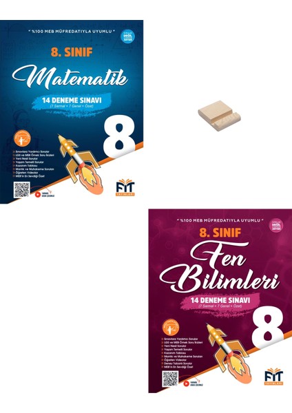 Lgs 8. Sınıf Matematik ve Fen Bilimleri Branş Denemeleri + Telefon Tutucu