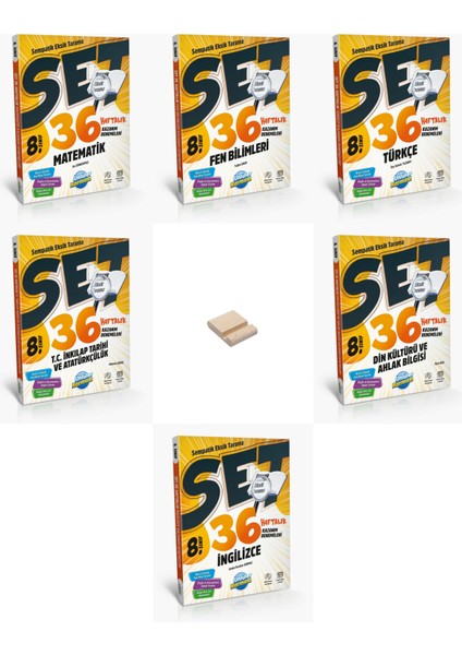 Lgs 8. Sınıf Sempatik Tüm Dersler 6lı Haftalık Kazanım Denemeleri + Telefon Tutucu