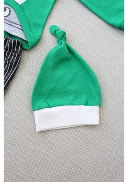 3-6 6-9 9-12 Ay Şımarık Tavşan Nakışlı Şapkalı Uzun Kollu Sweat 3lü Kız-Erkek Bebek Takımı fırsatları