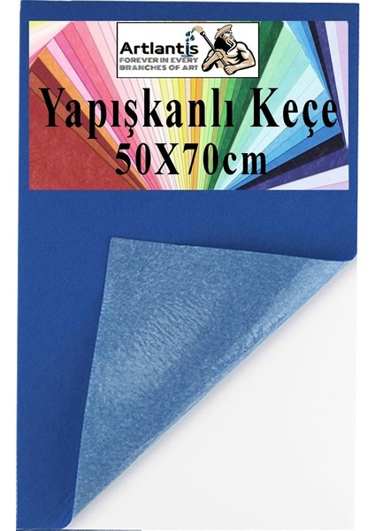 Yapışkanlı Keçe 50X70 cm 1 Adet 2.0 mm Kendinden Yapışkanlı Renkli Hobi Keçesi Elişi Keçe Kumaşı Anasınıfı Kreş Etkinlik