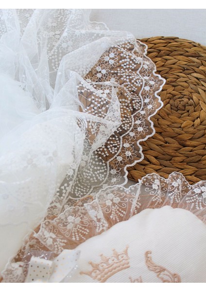 Yenidoğan Nil Taç Nakışlı Kundaklı Trilüks 3lü Alt Açma Seti indirimleri