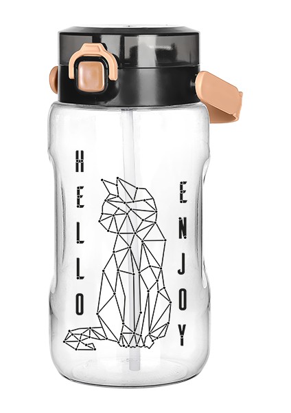 Şeffaf Matara - 1500 ml - 50,7 Oz - Watermode Matara (8585) Yeni!!!