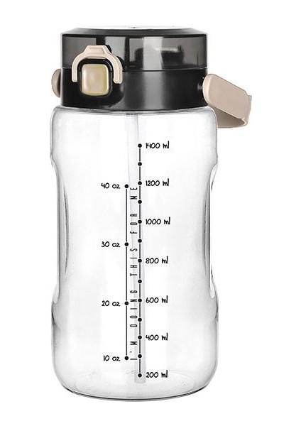 Şeffaf Matara - 1500 ml - 50,7 Oz - Watermode Matara (8585) Yeni!!!
