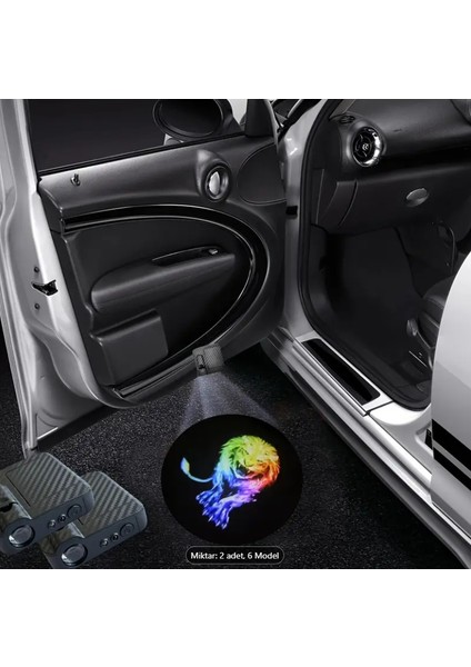 Mini Projektör, Tüm Araçlar için, Araç Kapısı Projektörü, Aydınlatma, LED Işıkları, Süslü Araç Kapısı fırsatları