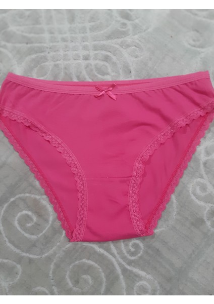 Fuşya Kenarları Dantel Detaylı %92 Coton Pamuk Rahat Kullanışlı Yumuşak Kadın Külot fırsatları