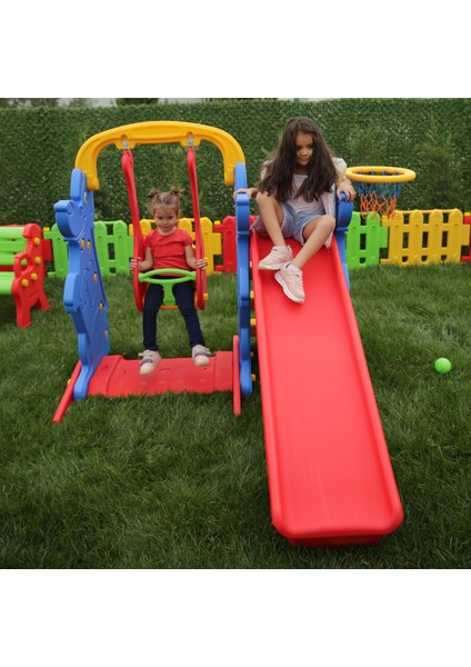 Kaydıraklı Salıncaklı Oyun Parkı – Bahçe & Anaokulu Için Çok Fonksiyonlu Set