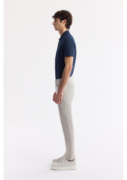 Erkek Taş Slim Fit Klasik Bel Armürlü Pamuklu 5 Cep Pantolon B003038