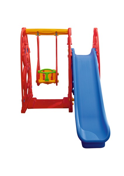 Kaydıraklı Salıncaklı Oyun Parkı – Bahçe & Anaokulu Için Çok Fonksiyonlu Set (Kırmızı)