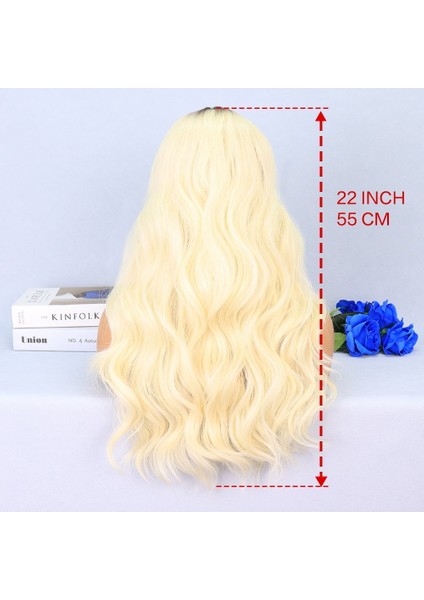 Kumral Platin Ombreli Fiber Sentetik Tül Peruk Yeni