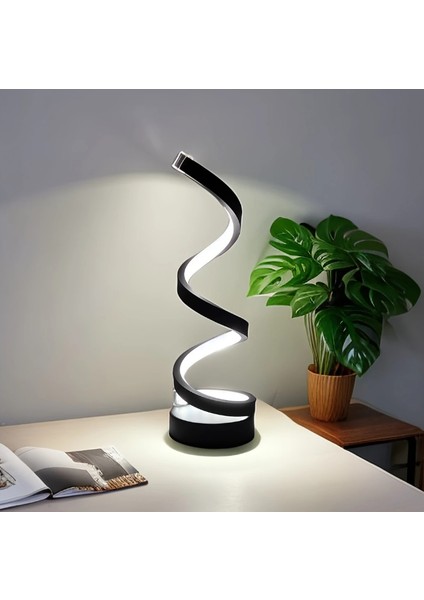 , Çok Şık Spiral Masa Lambası, LED Bar Masa Lambası, USB ile Çalışan Beyaz Renkli Lamba fiyatları