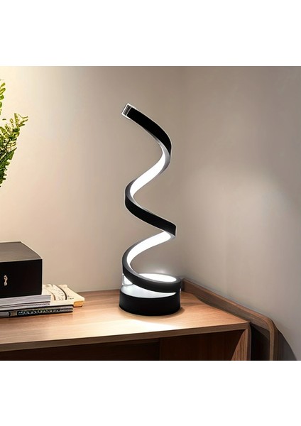 , Çok Şık Spiral Masa Lambası, LED Bar Masa Lambası, USB ile Çalışan Beyaz Renkli Lamba modelleri
