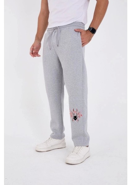 Oversize Üç Iplik Baskılı Eşofman Pantolon