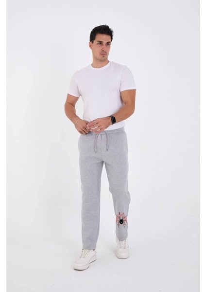 Oversize Üç Iplik Baskılı Eşofman Pantolon