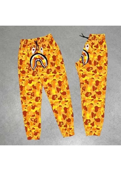 Unisex Pubg Bape x Shark Eşofman Altı