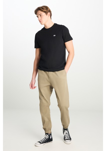 Regular Fit Normal Kesim Bisiklet Yaka Pamuklu Siyah Tişört modelleri