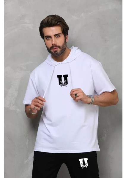 Unisex Kapşonlu Oversize Tshirt Takım