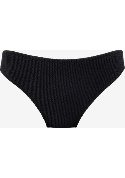 Siyah Kadın Dokulu Klasik Bikini Alt Luna