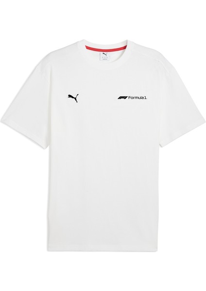 63012202 F1 Ess+ Graphic Tee -Relax Kırmızı Yuvarlak Yaka Regular Fit Düz Erkek T-Shirt