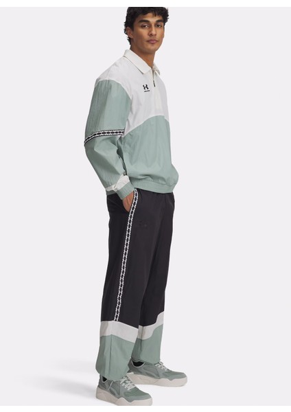 6001680-001 Ua M's 96 Terrace Pant Lastikli Bel Loose Fit Siyah Erkek Eşofman Altı