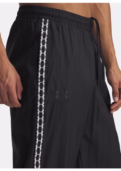 6001680-001 Ua M's 96 Terrace Pant Lastikli Bel Loose Fit Siyah Erkek Eşofman Altı