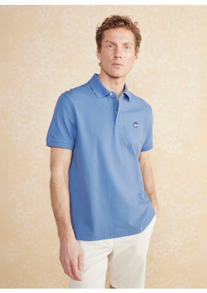 Polo Yaka Indigo Erkek T-Shirt BBSS25MTS010