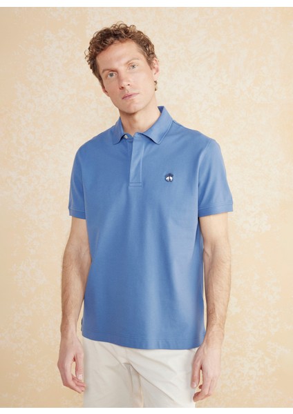 Polo Yaka Indigo Erkek T-Shirt BBSS25MTS010