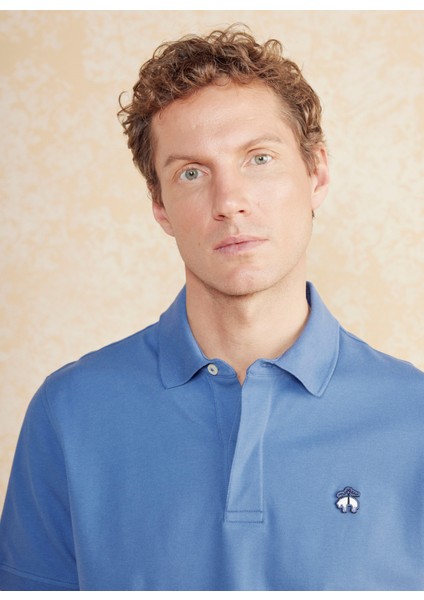 Polo Yaka Indigo Erkek T-Shirt BBSS25MTS010