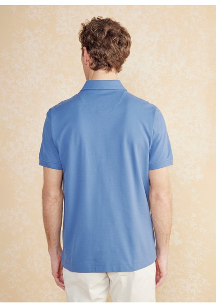 Polo Yaka Indigo Erkek T-Shirt BBSS25MTS010