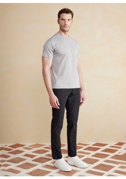 Bisiklet Yaka Gri Erkek T-Shirt BBSS25MTS011 modelleri