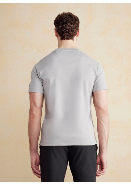 Bisiklet Yaka Gri Erkek T-Shirt BBSS25MTS011 indirimleri