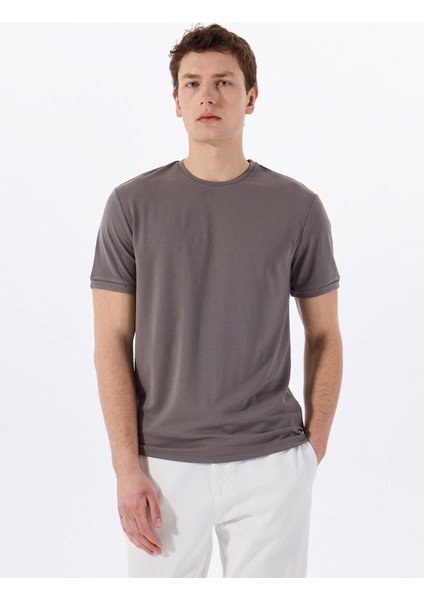 Gmg Fırenze Bisiklet Yaka Gri Erkek T-Shirt GU25MSS03014