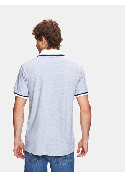 Erkek Basıc Polo Yaka Regular Gri T-shırt modelleri