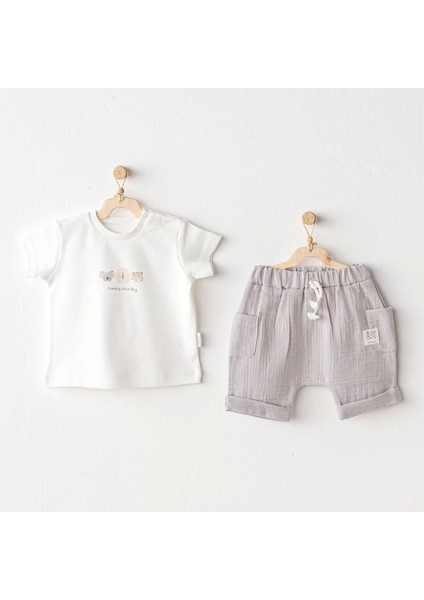 Andywawa AC25847 Happy Animals 2'li Bebek Takım Grey