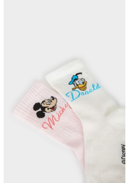 Kız Çocuk Disney Mickey Mouse &Friends 2'li Uzun Çorap E6131A8NS
