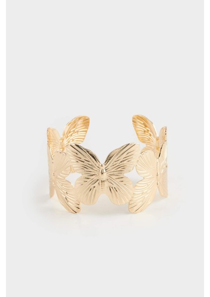 Kadın Kelebek Desenli Gold BILEKLIK E8071AXNS