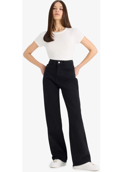 90's Wide Leg Yüksek Bel Uzun Jean Pantolon D4315AX25SM